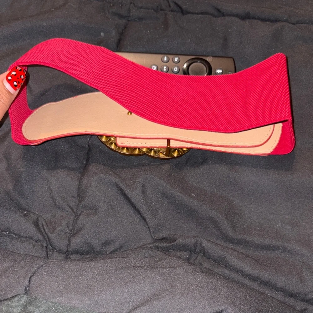Fashion Red Dress Stretchy Women's Belt